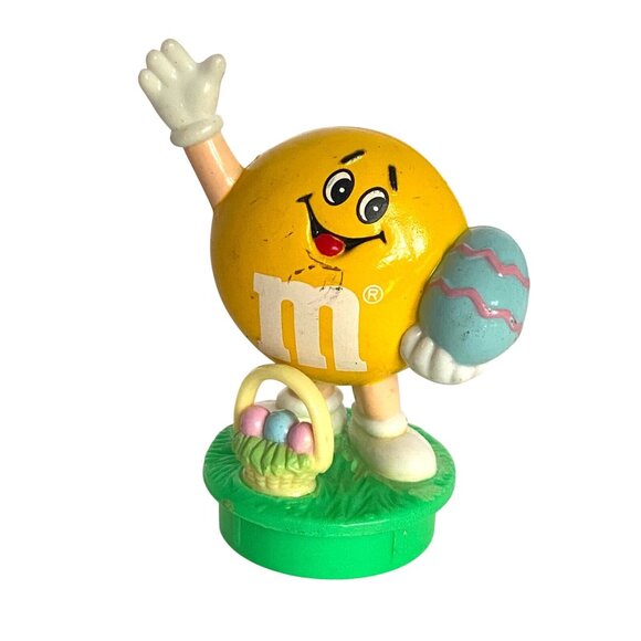 Mars Other - 1992 M&M Yellow Easter Basket Eggs Candy Tube Topper 01D